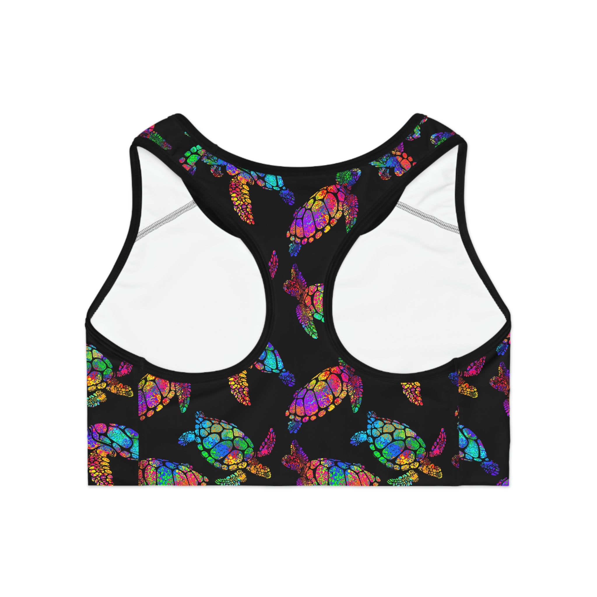 Neon Sea Turtle Sports Bra